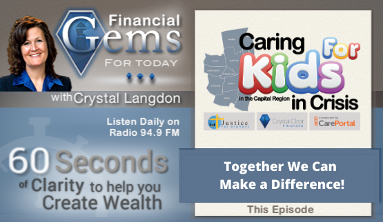 Financial Gems by Crystal Langdon Frame with a Craing for Kids in Crisis Logo